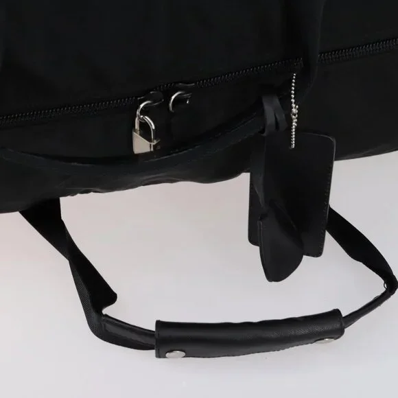 PRADA Boston Bag Nylon 2way Black Silver Auth 143770 - Picture 9 of 16